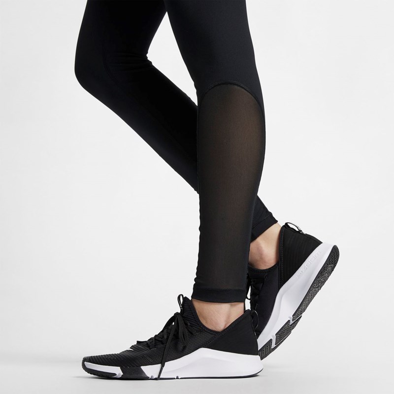 Colanti Nike Pro Long dama, negru-alb