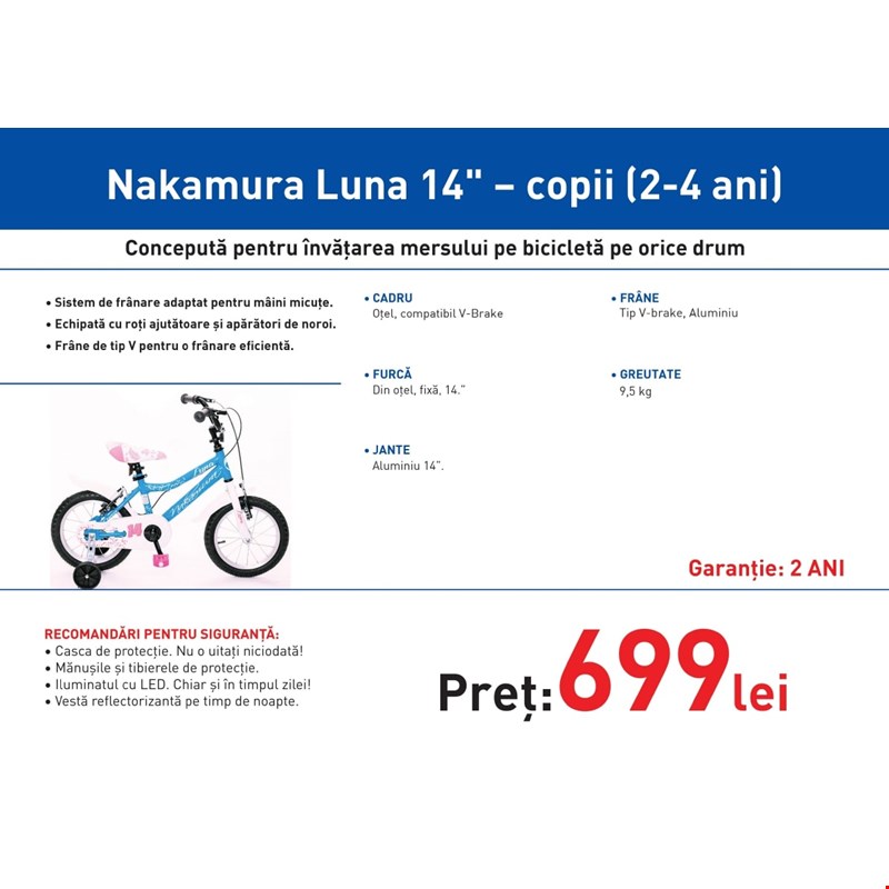 Bicicleta copii Nakamura Luna 14