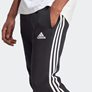 Pantaloni trening barbati Essentials Fleece 3-Stripes Tapered Cuff 